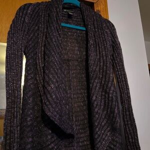 INC purple and black sweater